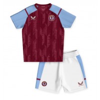 Echipament fotbal Aston Villa Tricou Acasa 2023-24 pentru copii maneca scurta (+ Pantaloni scurti)